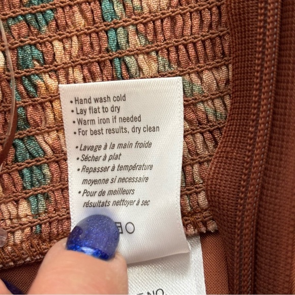 PAIGE Portland Floral Halter Jumpsuit Sz 6 NEW NWT Mocha Bisque - Picture 7 of 8